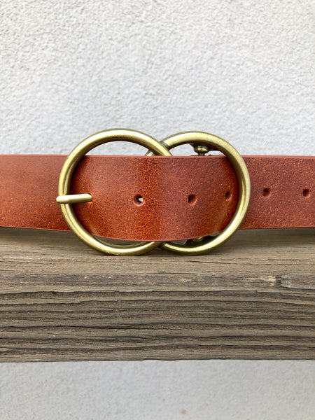 Genuine Leather Wide/Large Double Circle Belt – Never Enough