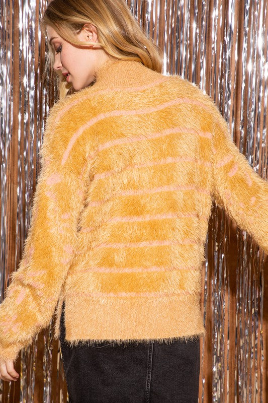 Fuzzy Mustard Sweater