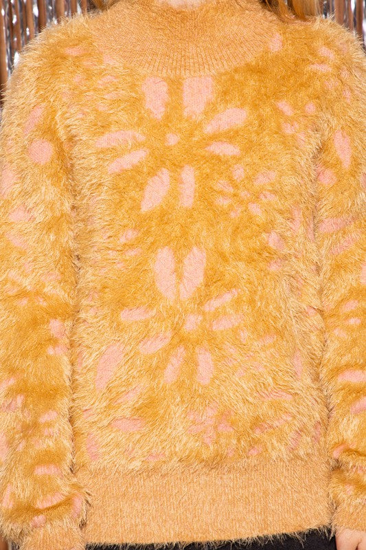 Fuzzy Mustard Sweater