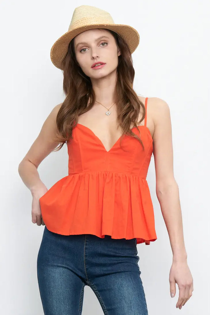 Fitted Bodice Ruffle Tank - SALE