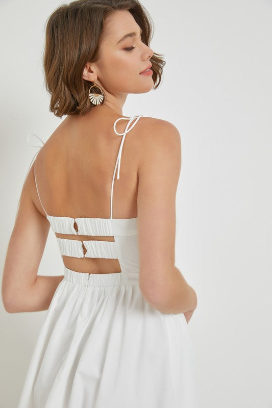 Pintuck Lace Up Dress - SALE
