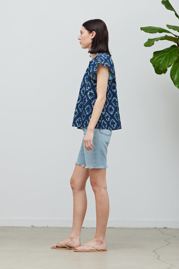 Indigo Ikat Top - SALE