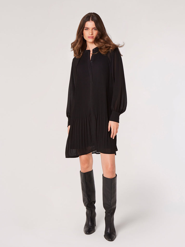 Plisse Chiffon Dress