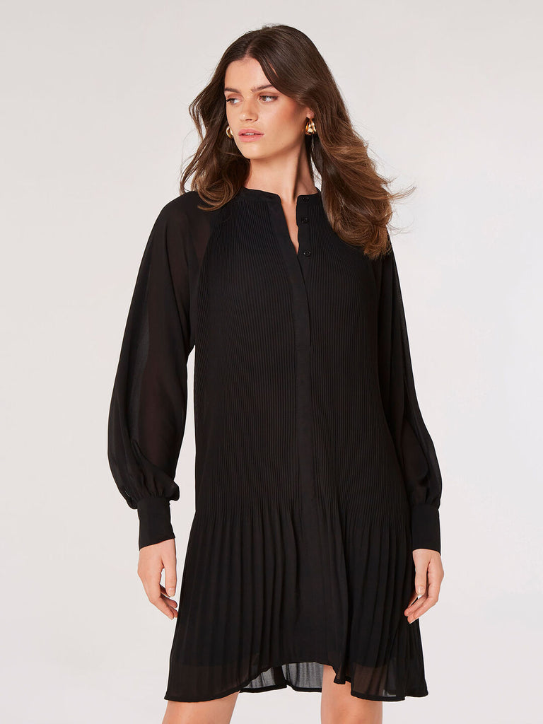 Plisse Chiffon Dress