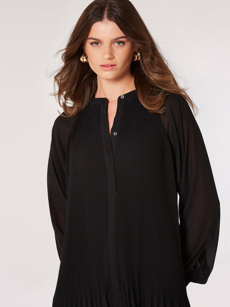 Plisse Chiffon Dress