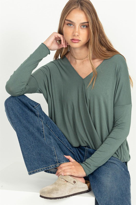 Surplice Dolman Top