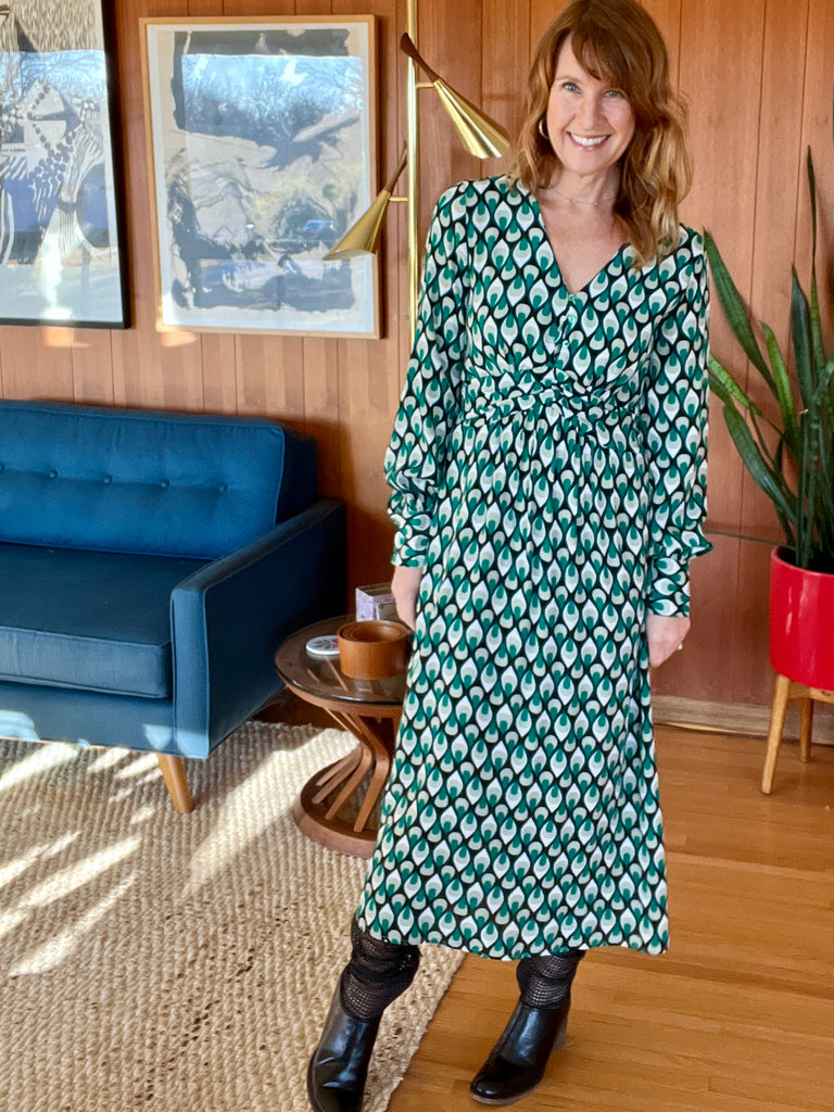 Green Geo Print Midi Dress Never Enough BOUTIQUE Green Geo Print Midi Dress Never Enough BOUTIQUE