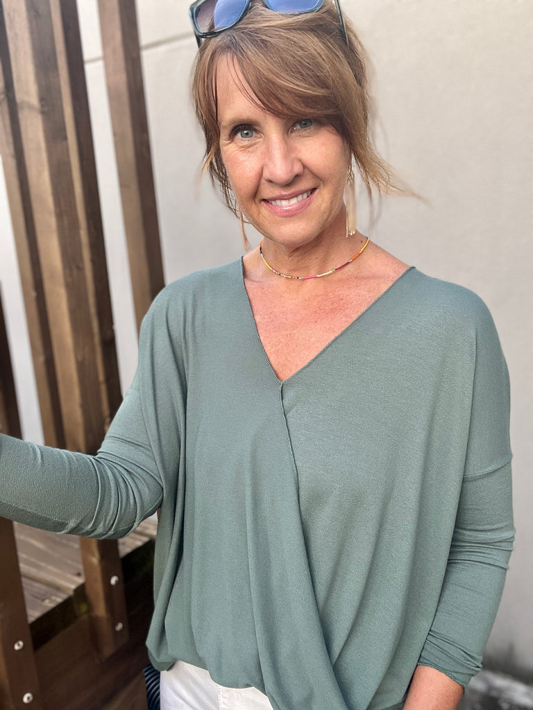 Surplice Dolman Top