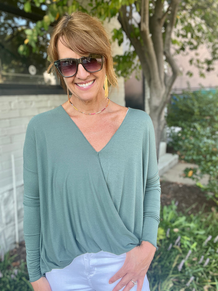 Surplice Dolman Top