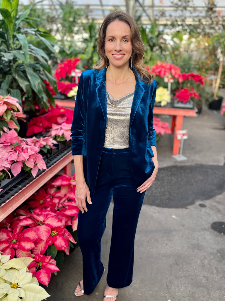 Wide Leg Velvet Pants