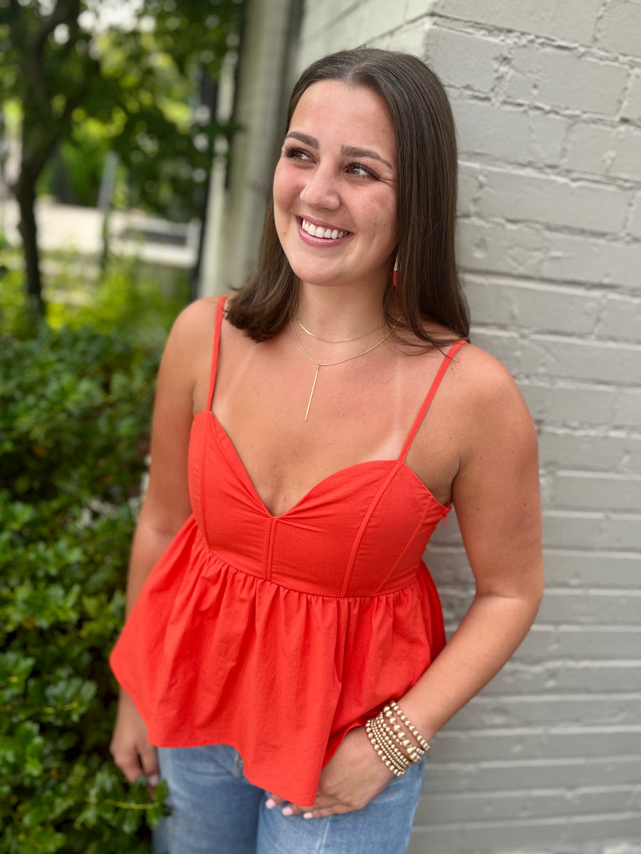 Fitted Bodice Ruffle Tank - SALE