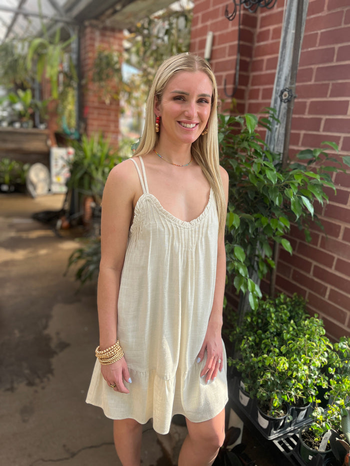 Oatmeal Linen Sun Dress - SALE