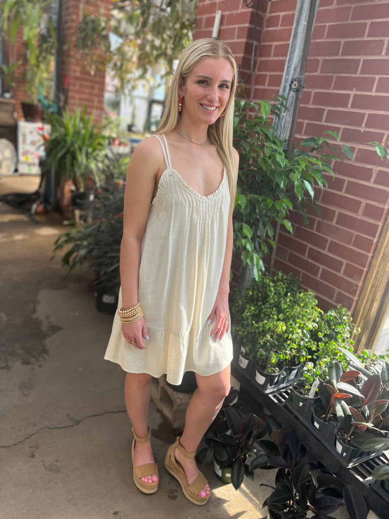 Oatmeal Linen Sun Dress - SALE