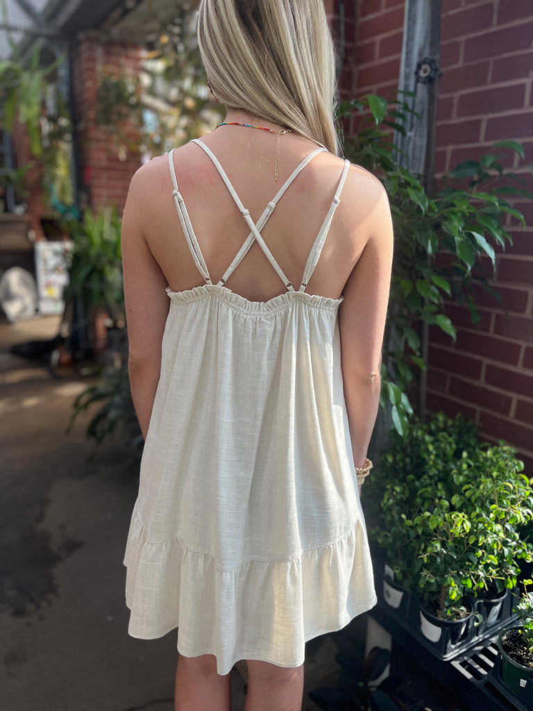 Oatmeal Linen Sun Dress - SALE