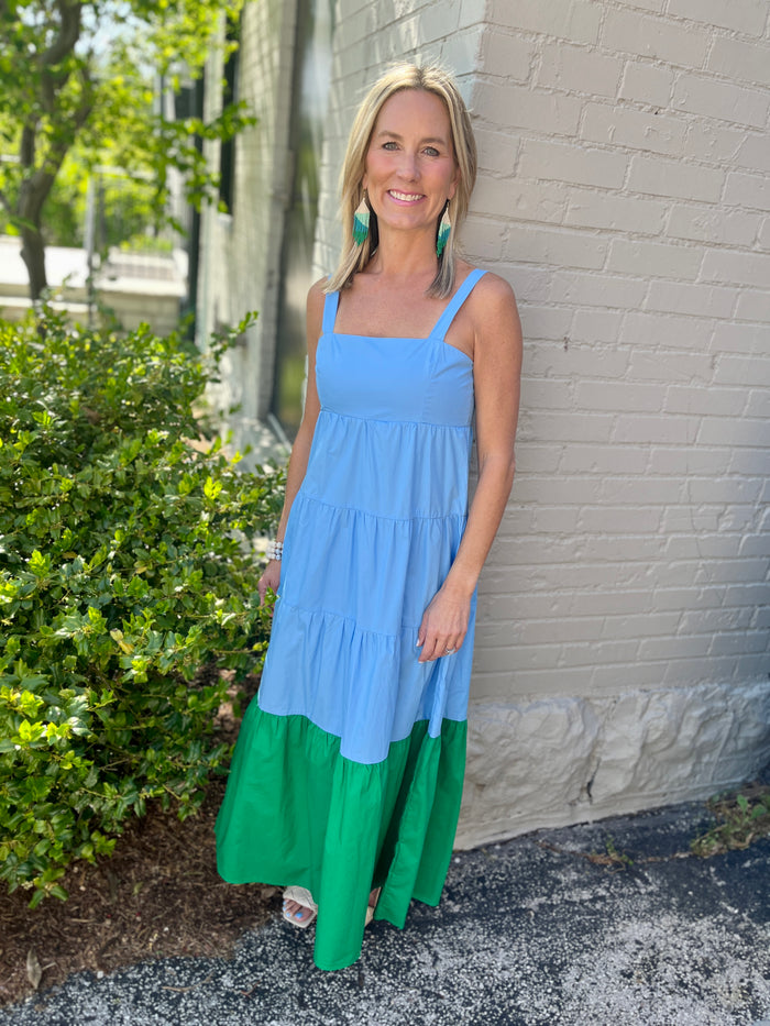 Two Tone Maxi Sun Dress - SALE