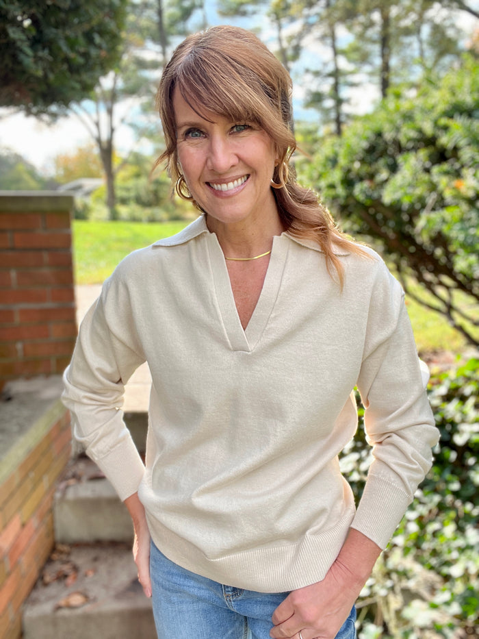 Polo Collar Sweater
