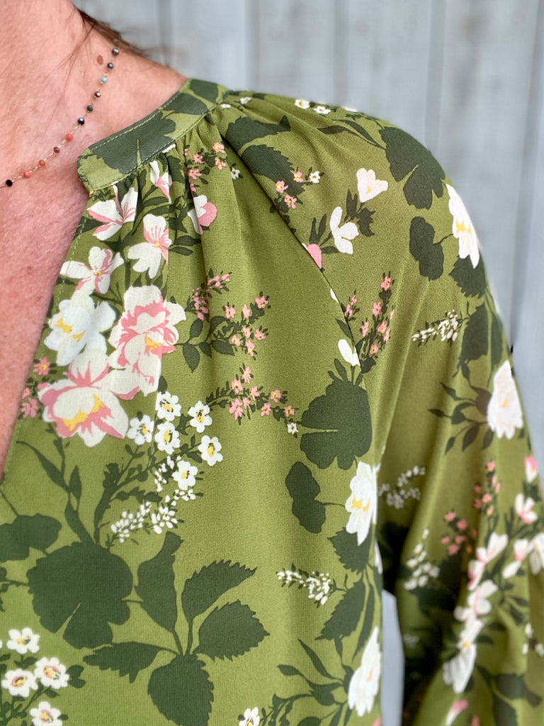 Shiloh Olive Floral Top