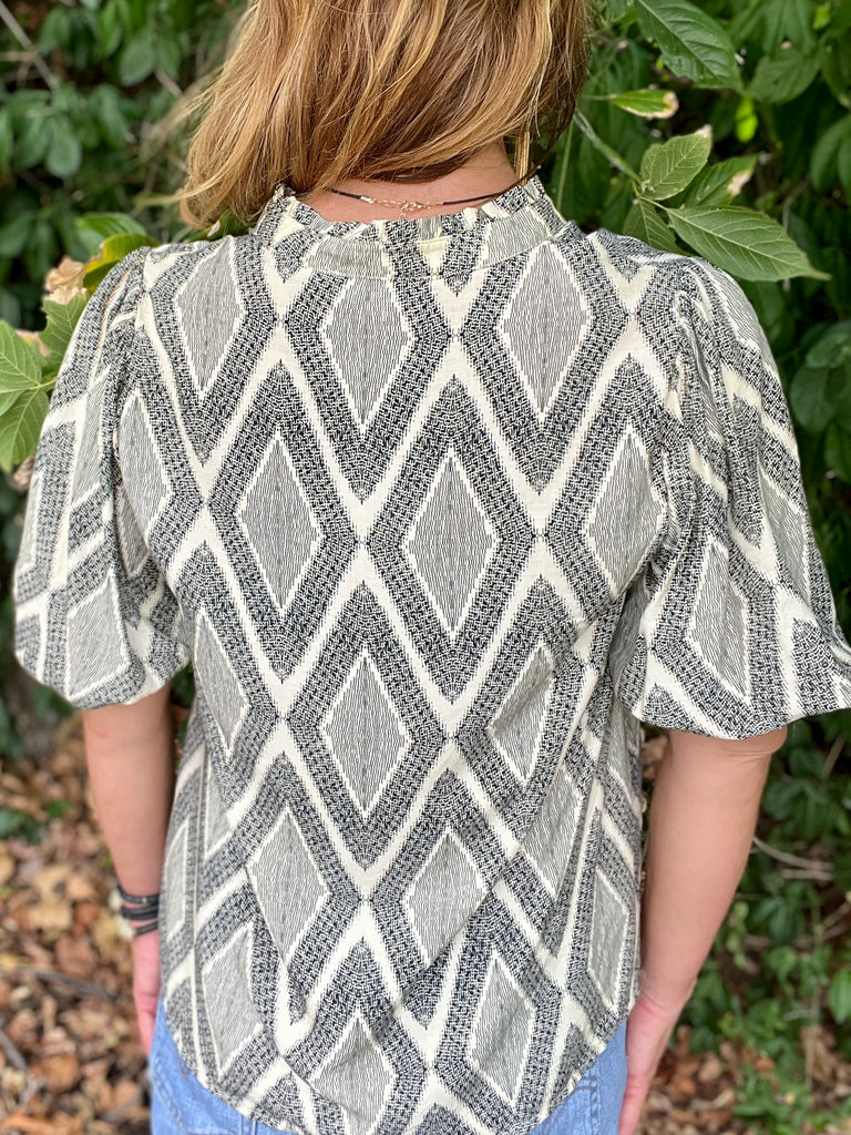 Diamond Print Top