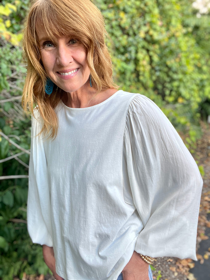 Silky Sleeve Dolman Top