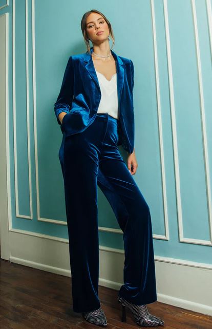 Wide Leg Velvet Pants