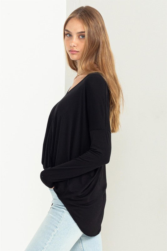 Surplice Dolman Top