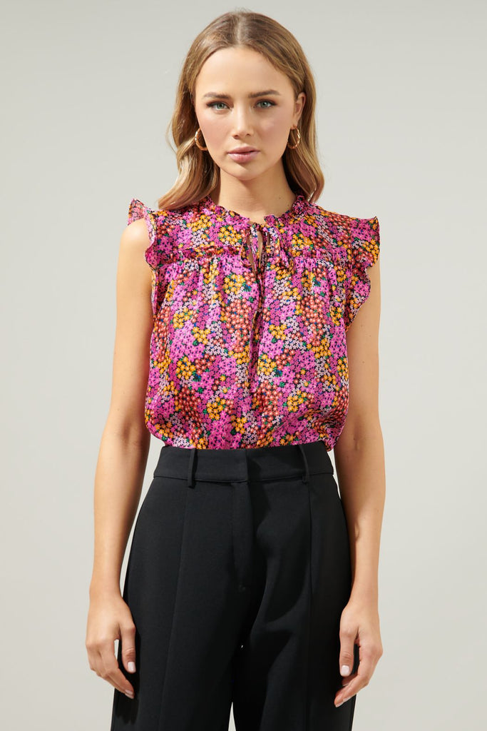 Hitachi Floral Sleeveless Top