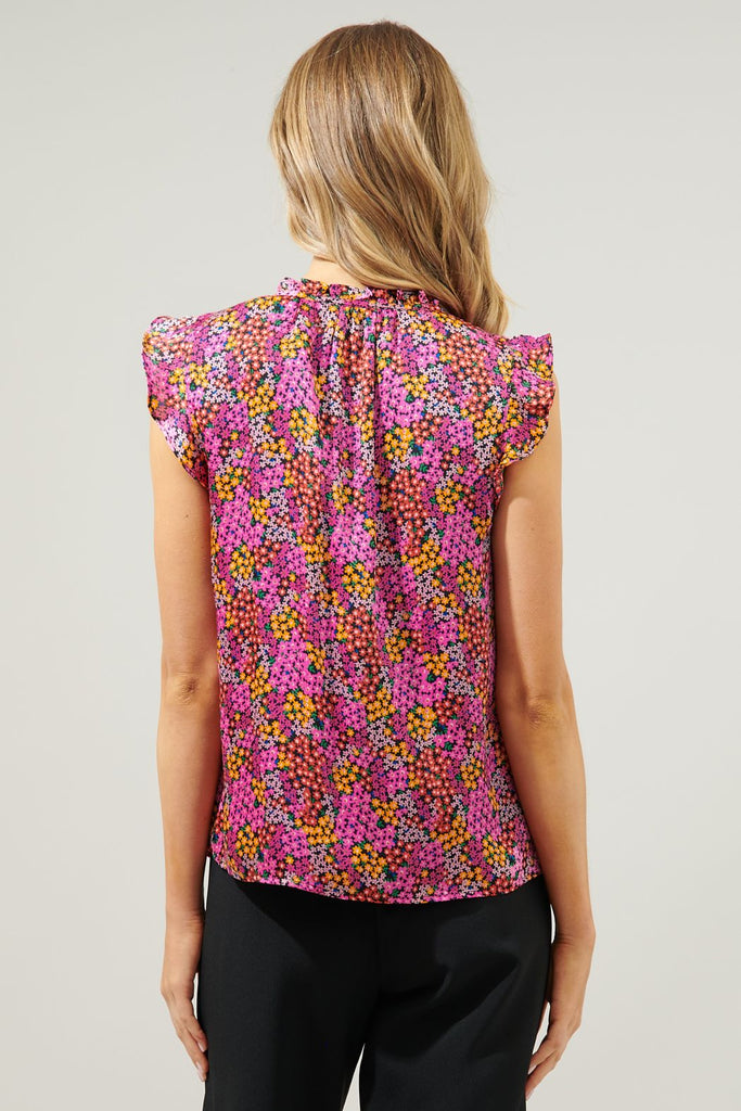 Hitachi Floral Sleeveless Top