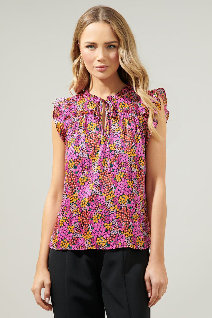 Hitachi Floral Sleeveless Top