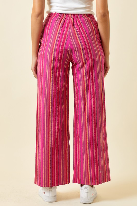 Fuchsia Striped Pants - SALE