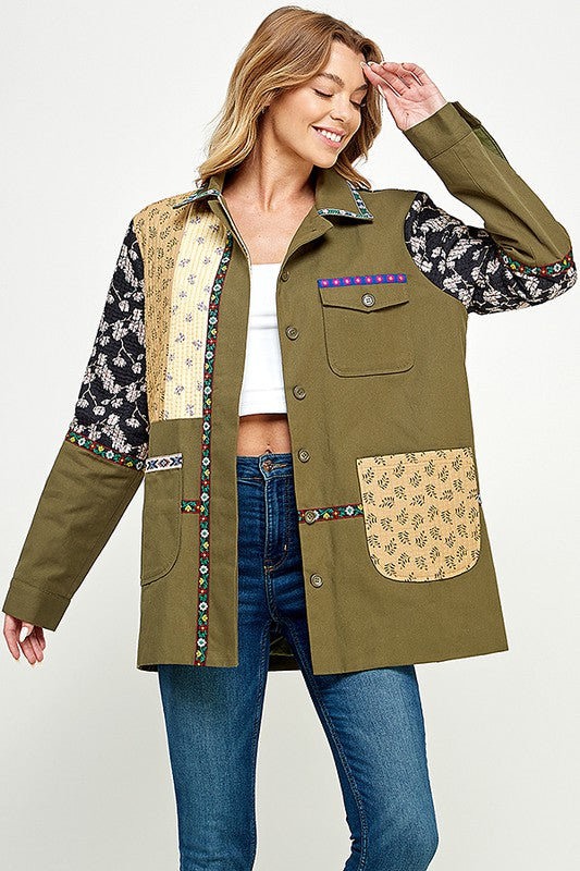 Patchwork Army Jacket