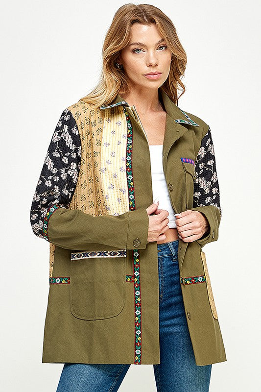 Patchwork Army Jacket