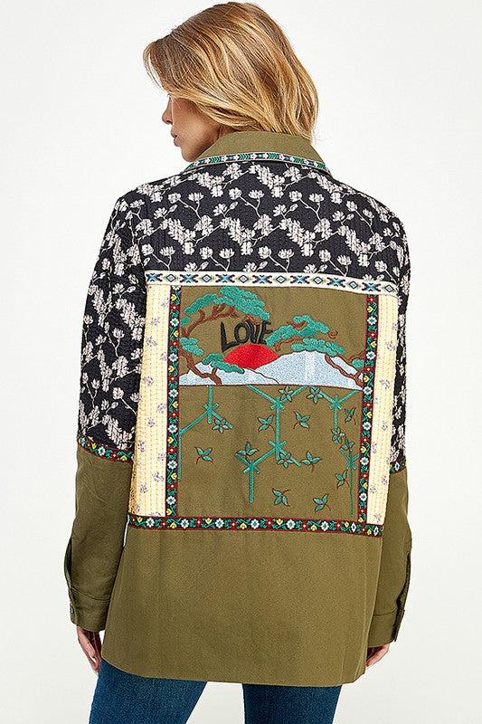 Patchwork Army Jacket