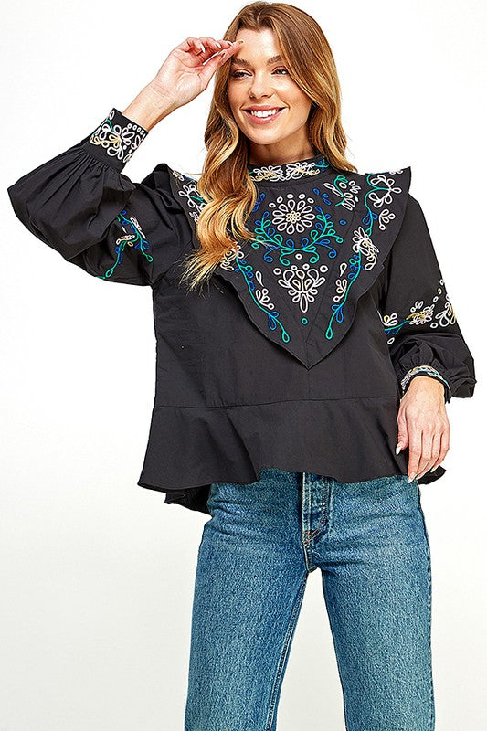 Multi Embroidered Top