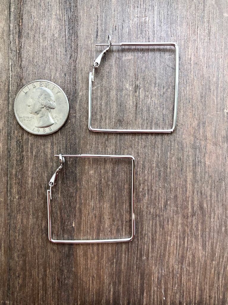 Square Hoop Earrings - Medium