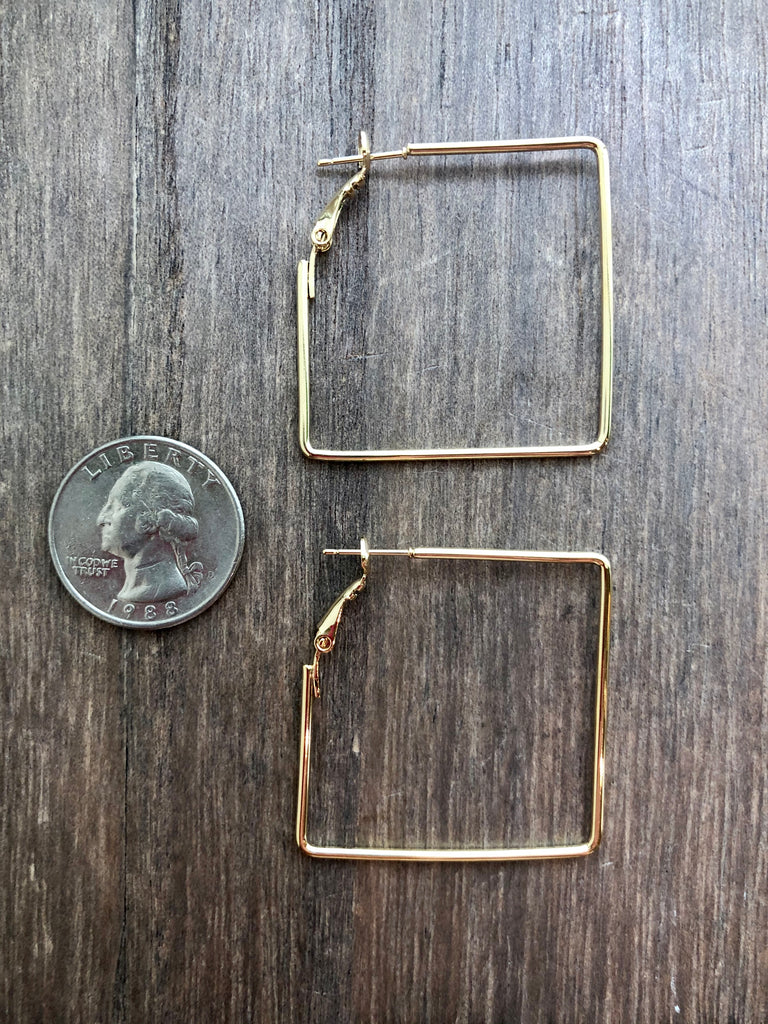 Square Hoop Earrings - Medium