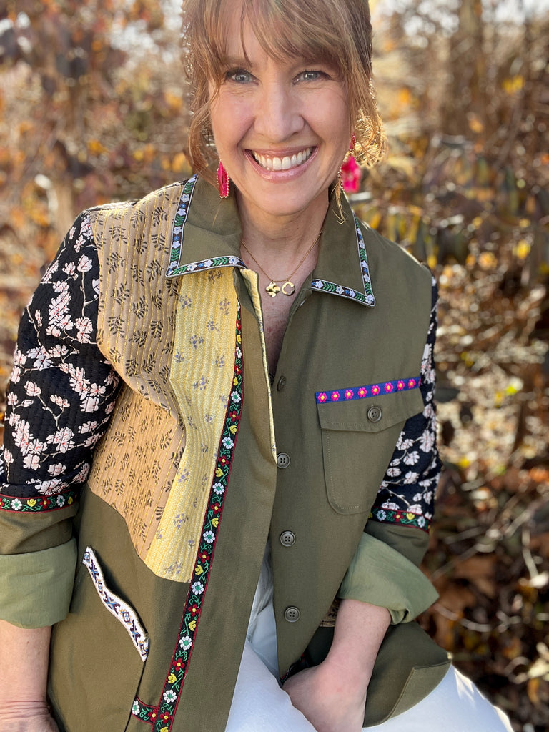 Patchwork Army Jacket