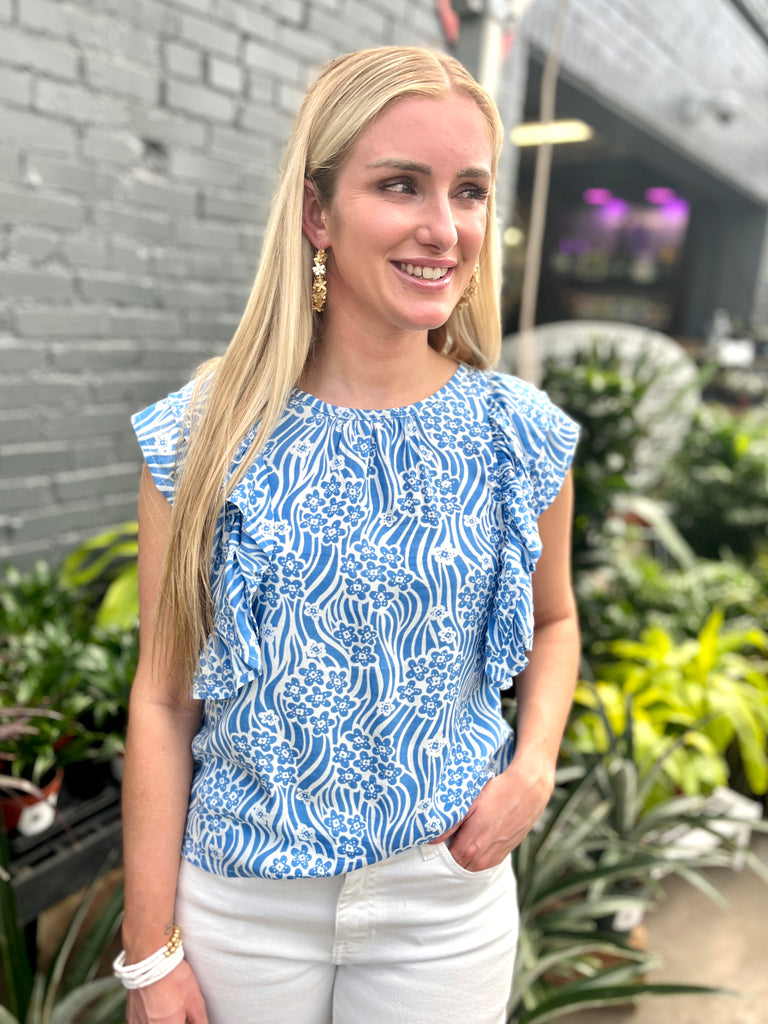 Blue in Bloom Top - SALE