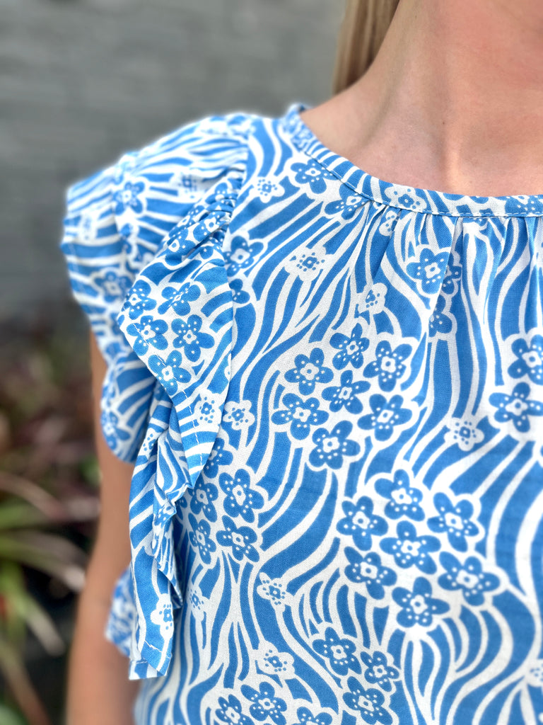 Blue in Bloom Top - SALE