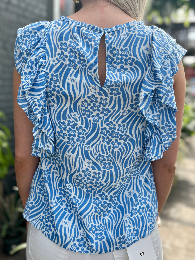 Blue in Bloom Top - SALE