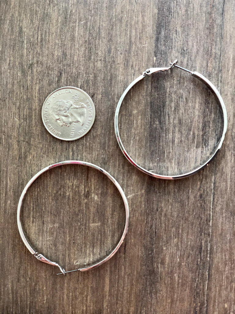 Bolt Hoop Earrings - 2 Inch