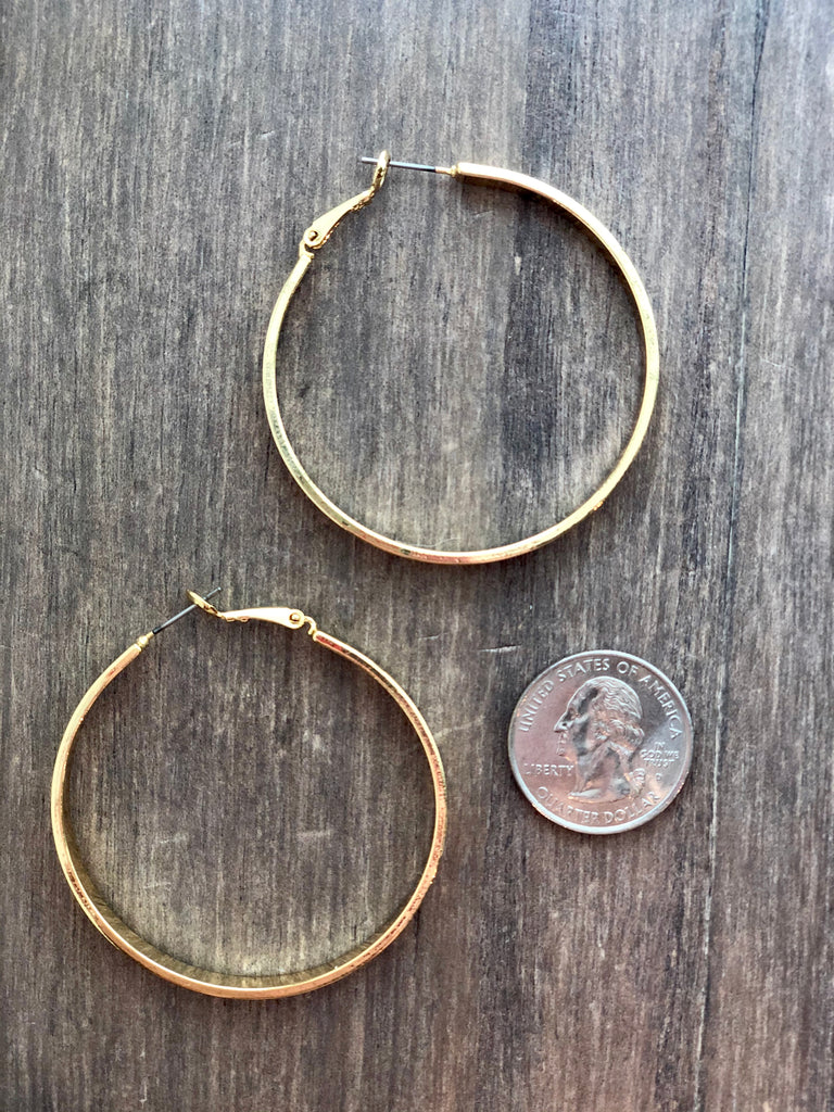 Bolt Hoop Earrings - 2 Inch