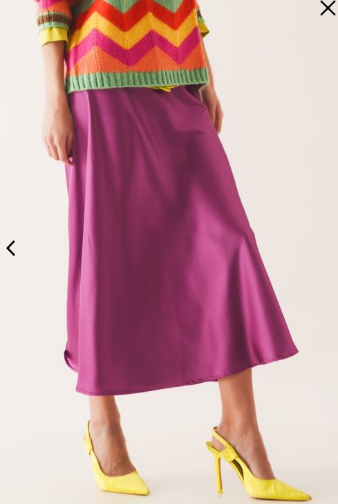 Bias Satin Maxi Skirt - SALE