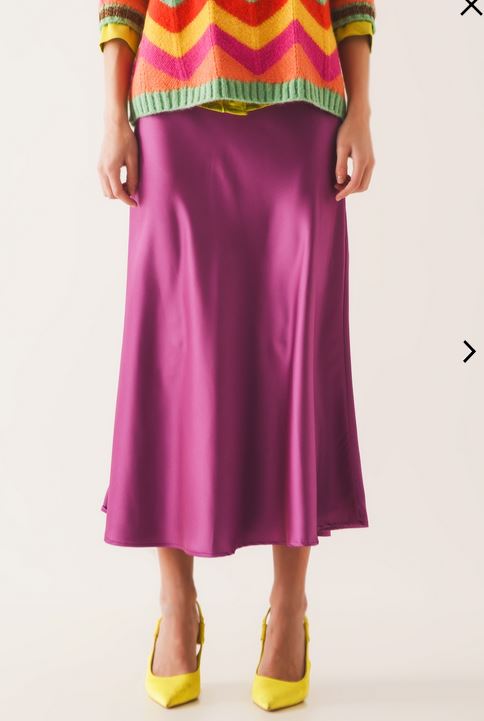 Bias Satin Maxi Skirt - SALE